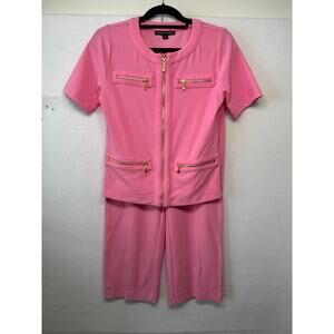 Boston Proper Beyond Travel Pink Matching Set, Size Small